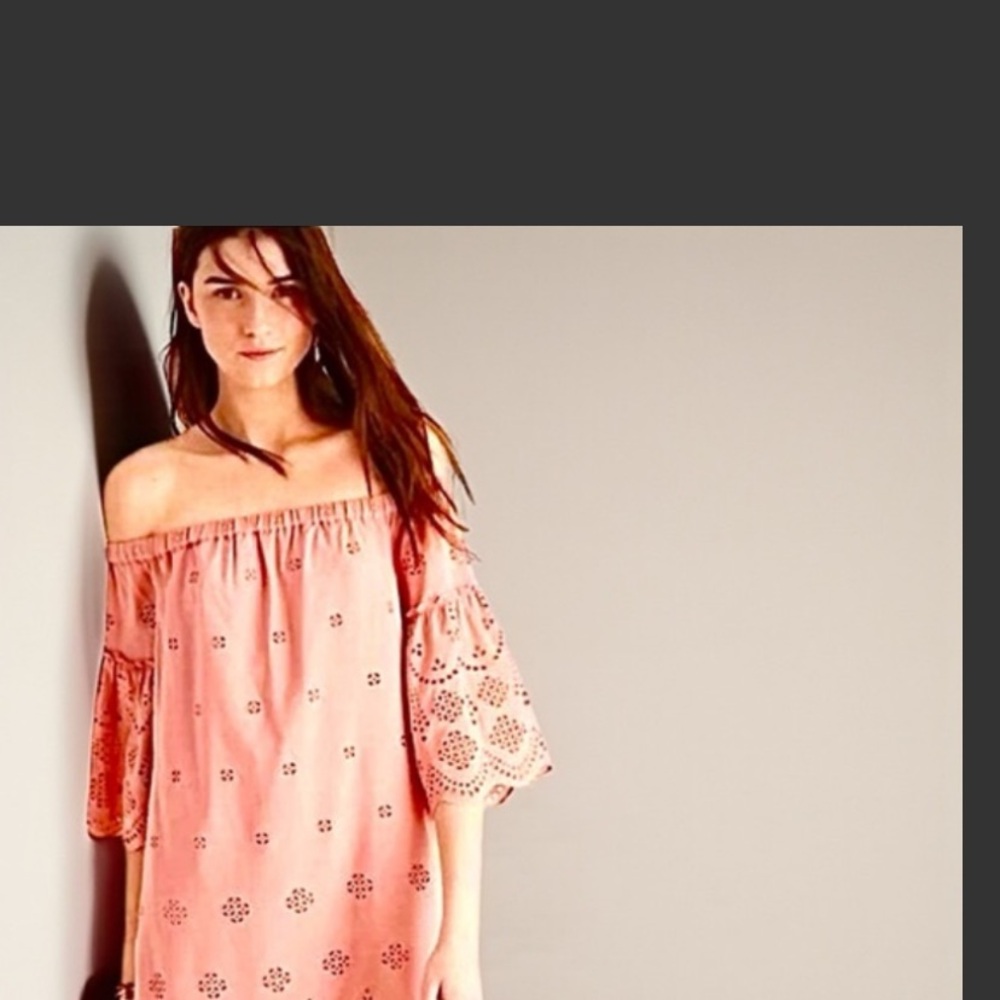 #4/29 Madewell Peach Eyelet Detail dress, SP 17